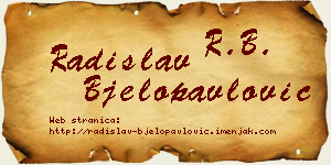 Radislav Bjelopavlović vizit kartica